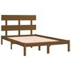 vidaXL Cadre de lit sans matelas marron miel 200x200 cm bois massif