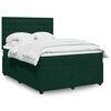 vidaXL Sommier &agrave; lattes de lit et matelas Vert fonc&eacute; 140x190cm Velours