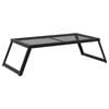 vidaXL Gril de camping pliable 58 x 31 x 2 cm Acier alli&eacute; Noir