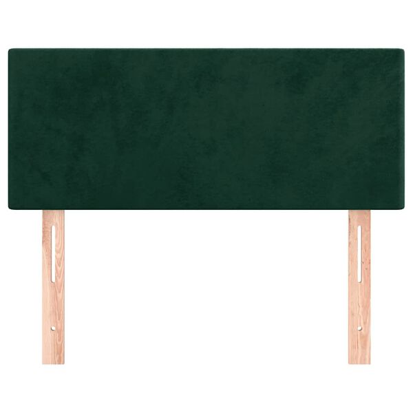vidaXL T&ecirc;te de lit Vert fonc&eacute; 100x5x78/88 cm Velours