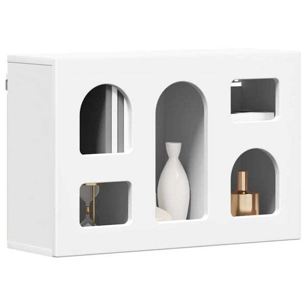 vidaXL Armoire suspendue Blanc 60 x 20 x 40 cm Bois d'ing&eacute;nierie