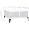 vidaXL Table basse blanc brillant 60x60x30 cm bois d'ing&eacute;nierie
