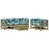 vidaXL Salon de jardin 6 pcs avec coussins bois de pin impr&eacute;gn&eacute;