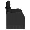 vidaXL Canapé de jardin Noir 121 x 62 x 69cm polyrotin