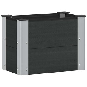 vidaXL Jardini&egrave;re sur&eacute;lev&eacute;e Noir 50 x 30 x 36 cm alu.