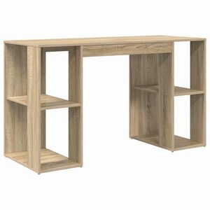 vidaXL Bureau Ch&ecirc;ne Sonoma 130 x 50.5 x 75 cm Bois d'ing&eacute;nierie