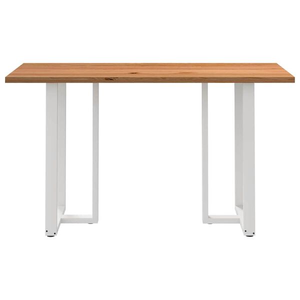 vidaXL Table de bar rectangulaire en bois massif de ch&ecirc;ne marron clair 200 x 80 x 102 cm