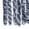 vidaXL Rideau anti-mouches bleu et blanc 100x230 cm chenille
