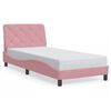 vidaXL Cadre de lit avec LED sans matelas rose 90x190 cm velours