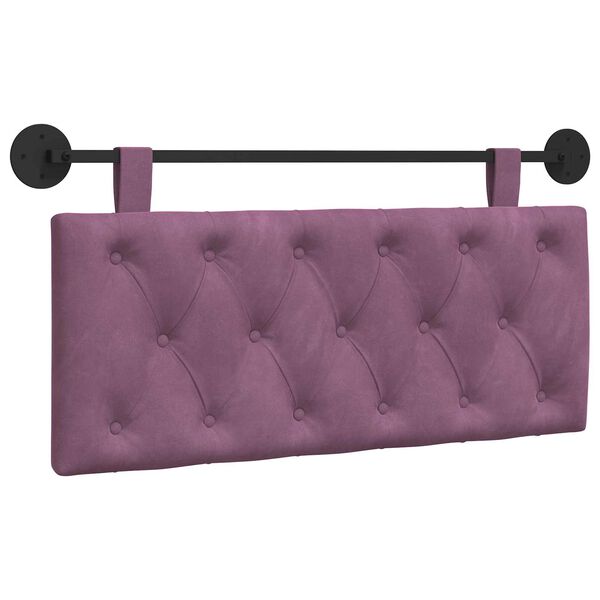 vidaXL T&ecirc;te de lit suspendue Pourpre 110 x 55 x 7 cm Velours