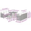 vidaXL Ensemble de canap&eacute; de jardin 9 pcs Gris polyrotin