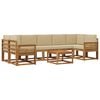 vidaXL Ensemble de canap&eacute;s d'ext&eacute;rieur 8 pcs Naturel et Beige