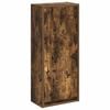 vidaXL Meuble de lavabo mural Ch&ecirc;ne fum&eacute; 35 x 20 x 81 cm