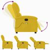 vidaXL Fauteuil inclinable de massage &eacute;lectrique jaune velours