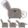 vidaXL Fauteuil inclinable électrique taupe tissu