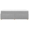 vidaXL Sommier à lattes de lit avec matelas Gris clair 90x200 cm Tissu