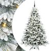 vidaXL Sapin de No&euml;l artificiel avec 300 LED Blanc 210 cm PE et PVC