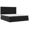 VidaXL Cadre de lit ottoman avec matelas noir 180x200cm velours