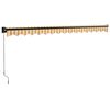 vidaXL Auvent r&eacute;tractable jaune et blanc 4x3 m tissu et aluminium