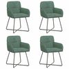vidaXL Chaises de salle &agrave; manger 4 pc Velours Vert Mer