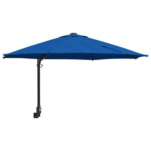 vidaXL Parasol de jardin Bleu et Noir 248 x 248 x 148 cm