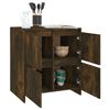 vidaXL Buffets 2 pcs Chêne fumé 70x41x75 cm Bois d'ingénierie