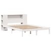 vidaXL Lit biblioth&egrave;que sans matelas blanc 135x190 cm bois pin massif