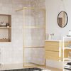 vidaXL Paroi de douche avec verre ESG transparent dor&eacute; 80x195 cm