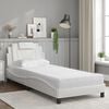 vidaXL Lit Viana avec matelas blanc 80x200 cm similicuir
