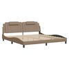 vidaXL Cadre de lit Viana sans matelas cappuccino 200x200 cm similicuir