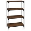 vidaXL Biblioth&egrave;que Ch&ecirc;ne brun 60x33x100 cm Bois d'ing&eacute;nierie et acier
