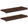 vidaXL Appuis de fen&ecirc;tre 2 pc Marron fonc&eacute; 70 x 30 x 2 cm