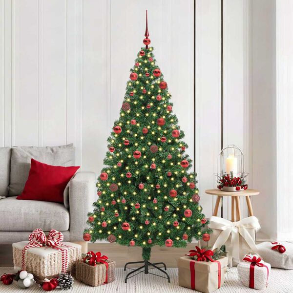 vidaXL Sapin de No&euml;l artificiel Vert 180 cm PVC, Acier et Plastique