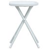 vidaXL Tabourets pliables de jardin lot de 4 blanc PEHD aspect rotin