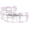 vidaXL Lit biblioth&egrave;que sans matelas 140x190 cm bois de pin massif