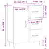 vidaXL Buffet blanc 69,5x34x90 cm bois d'ing&eacute;nierie