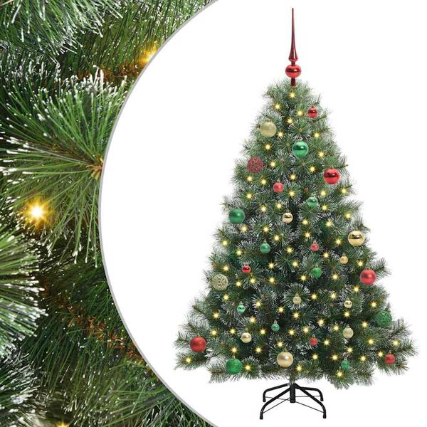vidaXL Sapin de No&euml;l artificiel avec 150 LED Vert 150 cm PE et PVC