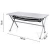 Campart Travel Table roulante camping Michigan Aluminium 140x80x70 cm