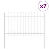 vidaXL Cl&ocirc;ture de jardin 7 pcs Blanc 11,9 x 0,8 m
