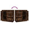 vidaXL Buffet ch&ecirc;ne fum&eacute; 70x35,5x67,5 cm bois d'ing&eacute;nierie