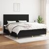 vidaXL Sommier &agrave; lattes de lit avec matelas Noir 200x200 cm Tissu