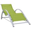 vidaXL Chaise longue textil&egrave;ne et aluminium vert