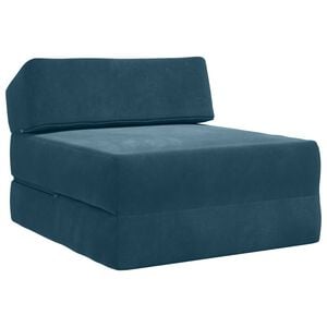 vidaXL Canap&eacute;-lit pliable Bleu 60 x 70 x 41 cm Tissu