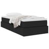 vidaXL Lit avec rangement et matelas Noir 90 x 190 cm Polyester