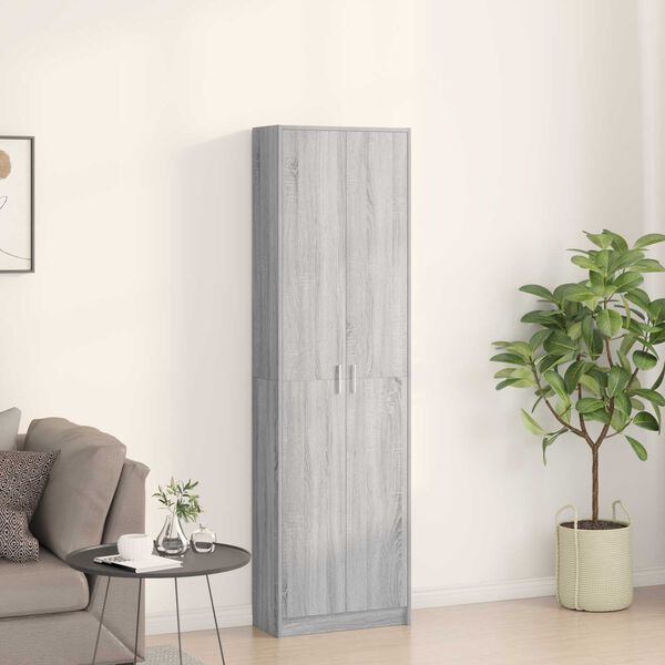 vidaXL Armoire Gris Sonoma 55 x 25 x 189 cm Bois d'ing&eacute;nierie