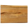 vidaXL Dessus de table 70x40x3,8 cm bord vivant bois massif manguier