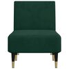 vidaXL Chaise longue vert fonc&eacute; velours