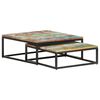 vidaXL Tables basses gigognes 2 pcs Bois de récupération massif