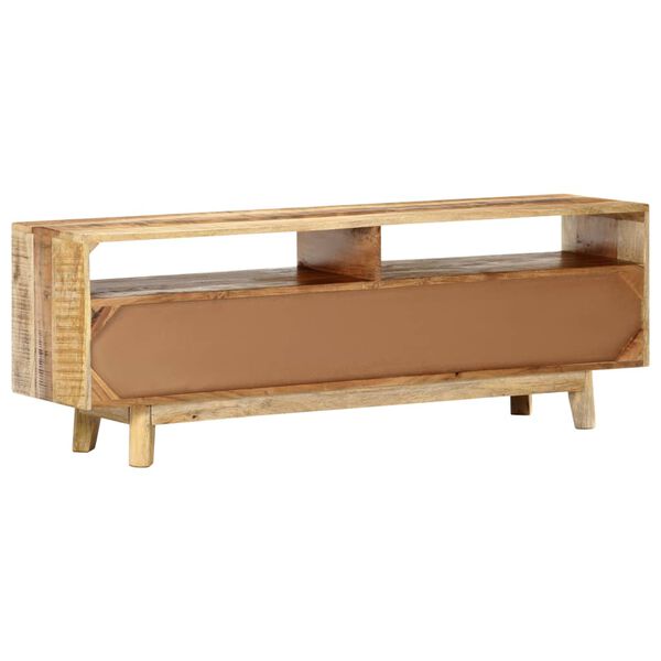 vidaXL Meuble TV 130x30x45 cm Bois de manguier brut