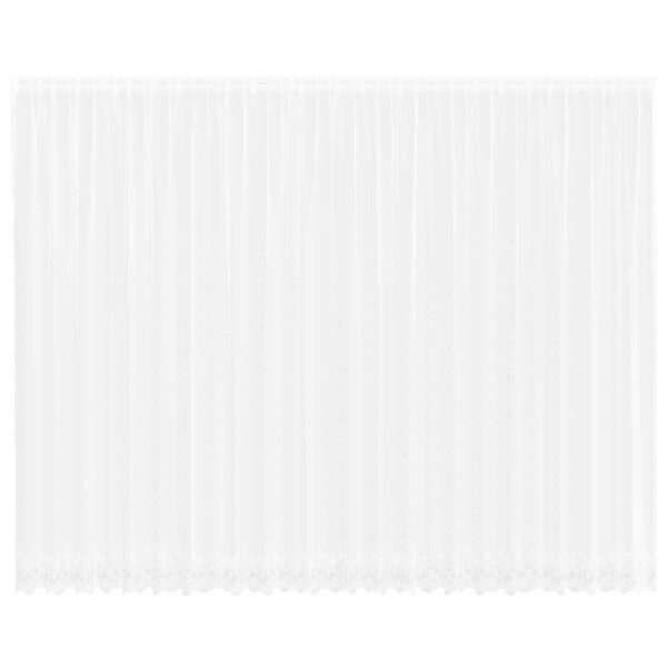 vidaXL Rideau en Dentelle Floral Blanc 280 x 600 cm Polyester